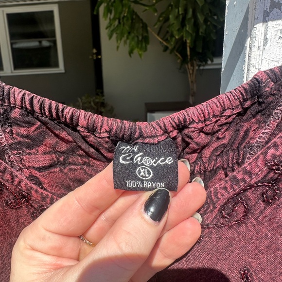 Bohemian Maroon Dress - Picture 3 of 3